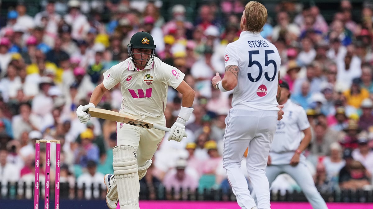 Australia's Marnus Labuschagne takes a run during play on day two of the fifth and final Ashes cricket test between England and Australia in Sydney, Monday, Jan. 5, 2026. - | Photo: AP/Mark Baker