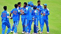 India U19 Vs South Africa U19 LIVE Score, 2nd Youth ODI: Kishan Kumar Singh Claims Third Wicket, SA 75/3 (14) | Photo: X/BCCI : India U19 players celebrate a wicket during the first Youth ODI match against South Africa U19 on January 3, 2026.