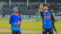 X/Bangladesh Cricket : Captains at the toss for the Bangladesh Premier League 2025-26 between Chattogram Royals and Rangpur Riders in Sylhet.