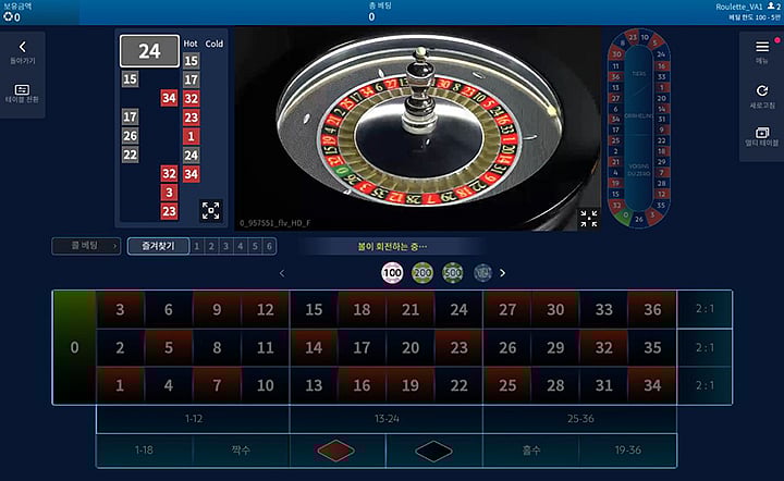 Online live roulette game
