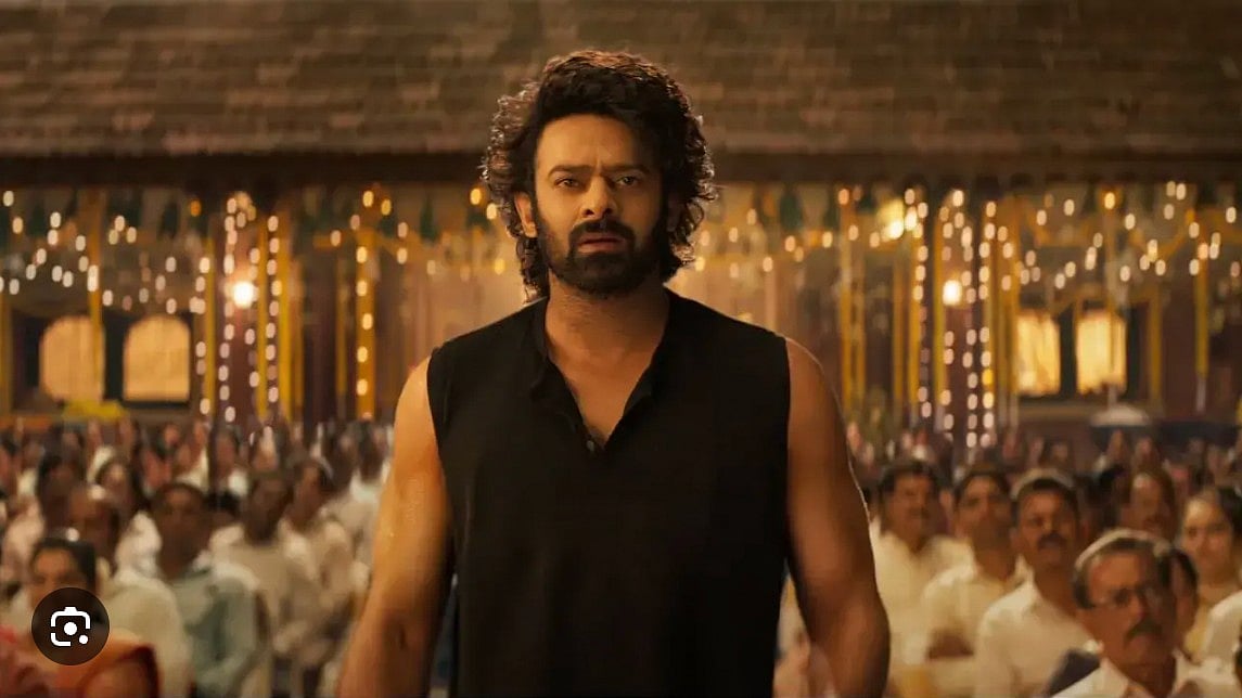 Prabhas in a still from The Raja Saab. - IMDb