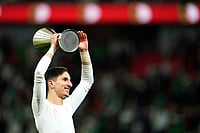 | Photo: AP/Mosa'ab Elshamy : Algeria's Adil Boulbina reacts after the Africa Cup of Nations round of 16 soccer match between Algeria and DR Congo in Rabat, Morocco.