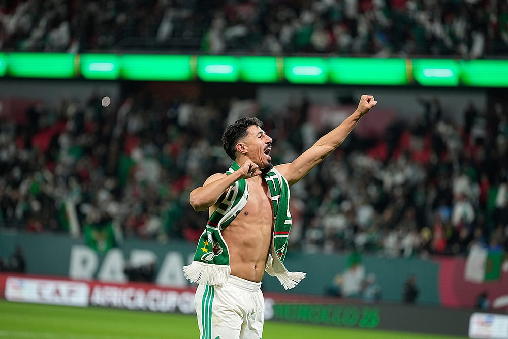 Algeria vs DR Congo Cup of Nations soccer-Baghdad Bounedjah