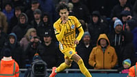 Opta : Kaoru Mitoma celebrates after scoring against Manchester City