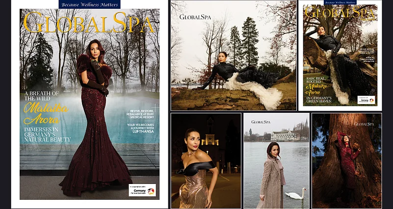 Malaika Arora in Germany for GlobalSpa Magazine and the German National Tourist Office India.