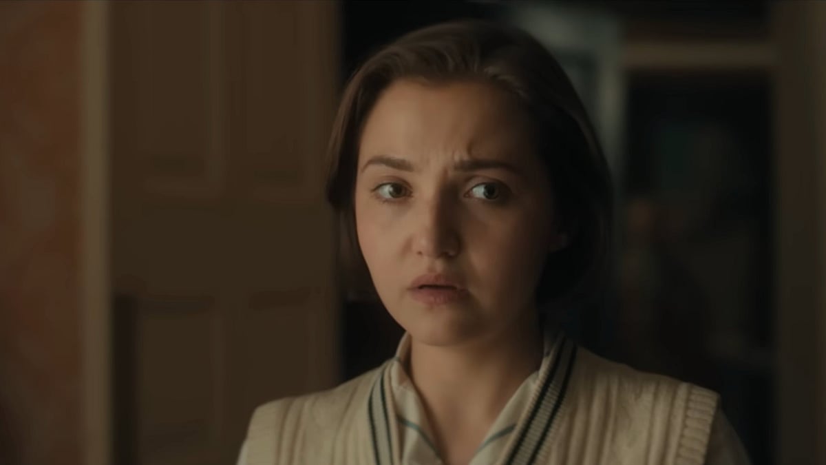 Mia McKenna-Bruce as Lady Eileen “Bundle” Brent in a still from the Seven Dials trailer. - Netflix 