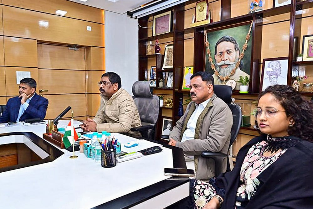 Hemant Soren during a review meeting
