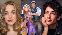 Instagram  : Teagan Croft and Milo Manheim as Rapunzel and Flynn Rider in Disney’s live-action Tangled.
