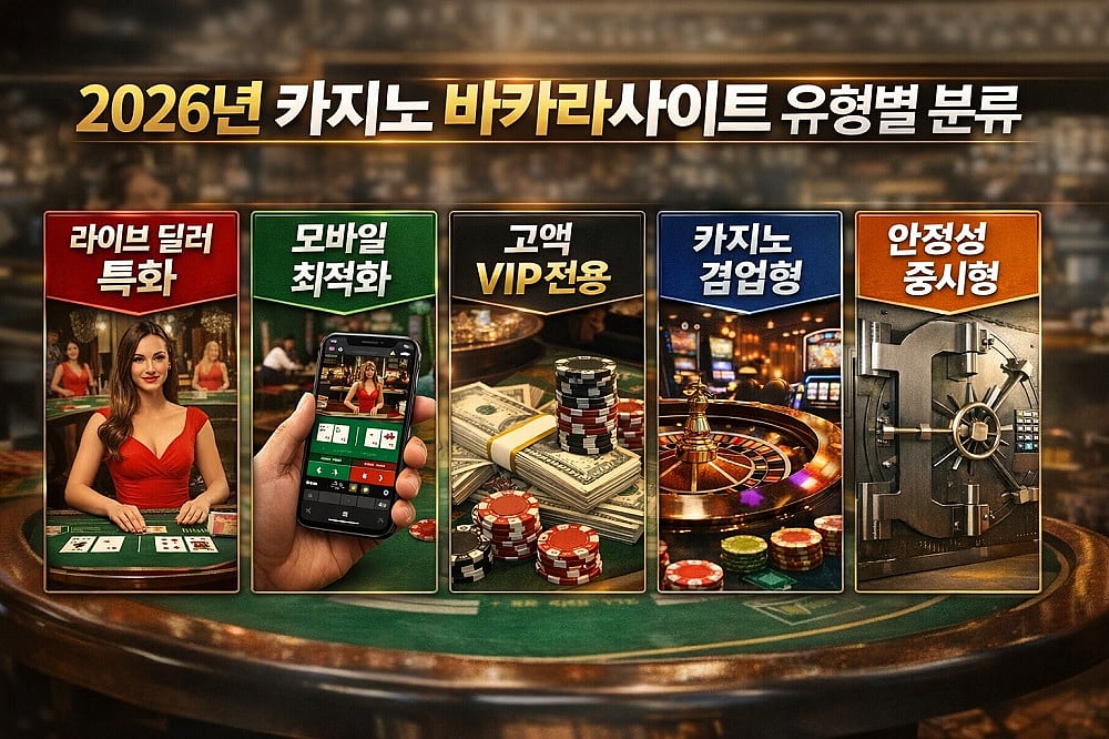 2026년 기준 바카라사이트 유형별 모음 정리