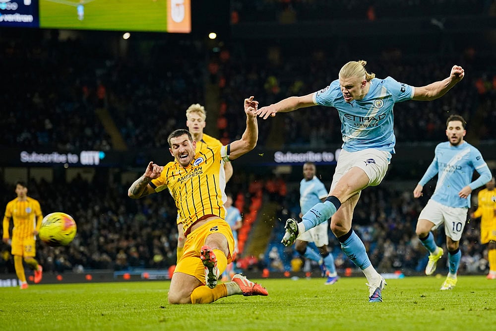 English Premier League: Brighton vs Manchester City Erling Haaland