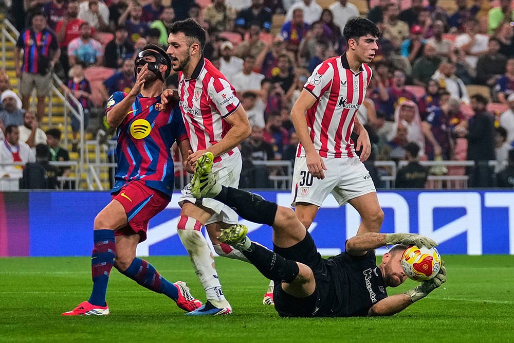 Spanish Super Cup Semifinal Soccer Match: Athletic Club Bilbao vs Barcelona