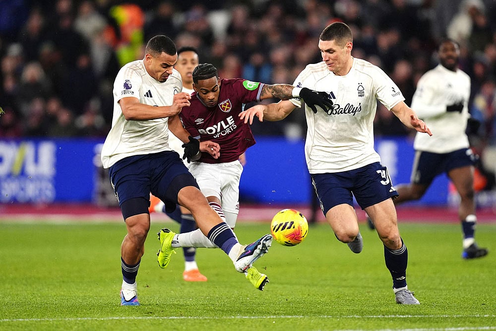 English Premier League Soccer Match: West Ham United vs Nottingham Forest