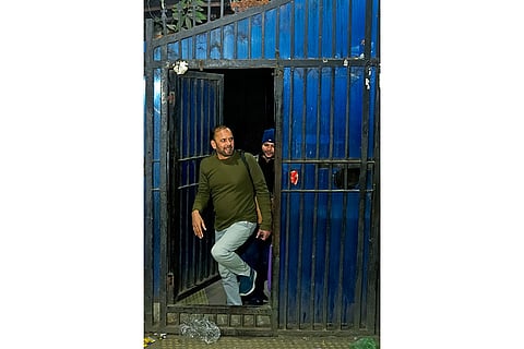 Shifa Ur Rehman, former president of Jamia Millia Islamia's Alumni Association, walks out of Tihar jail.