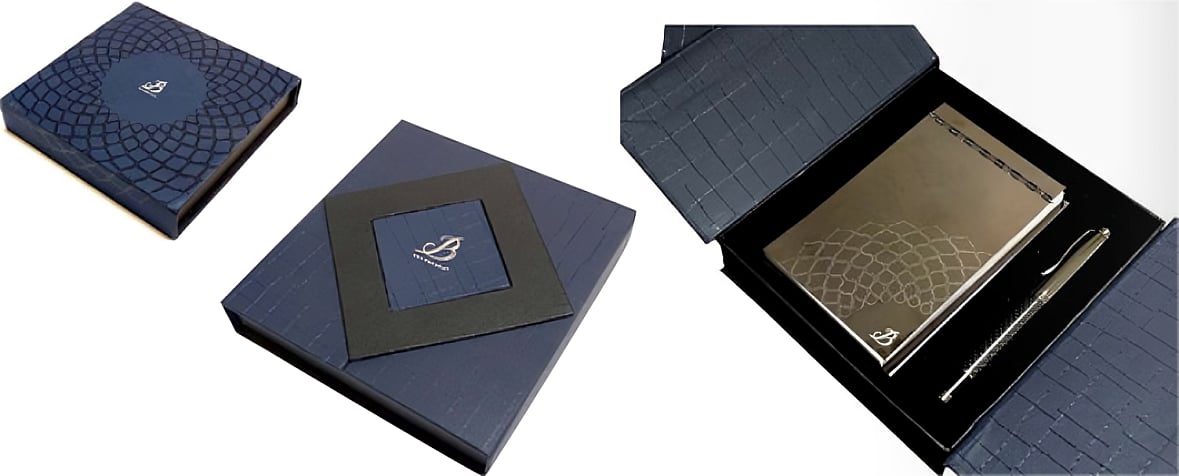 Mettalic Pen and Notepad