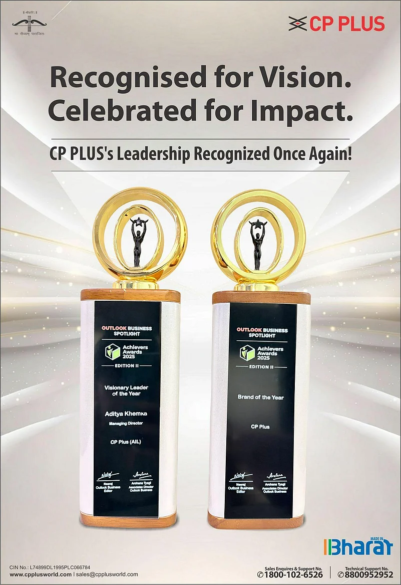CP Plus ad for Outlook Business Spotlight Achievers awards