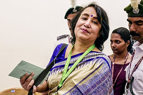 Bangladeshi-Swedish author Taslima Nasrin during the Kerala Legislative International Book Festival (KLIBF), in Thiruvananthapuram.