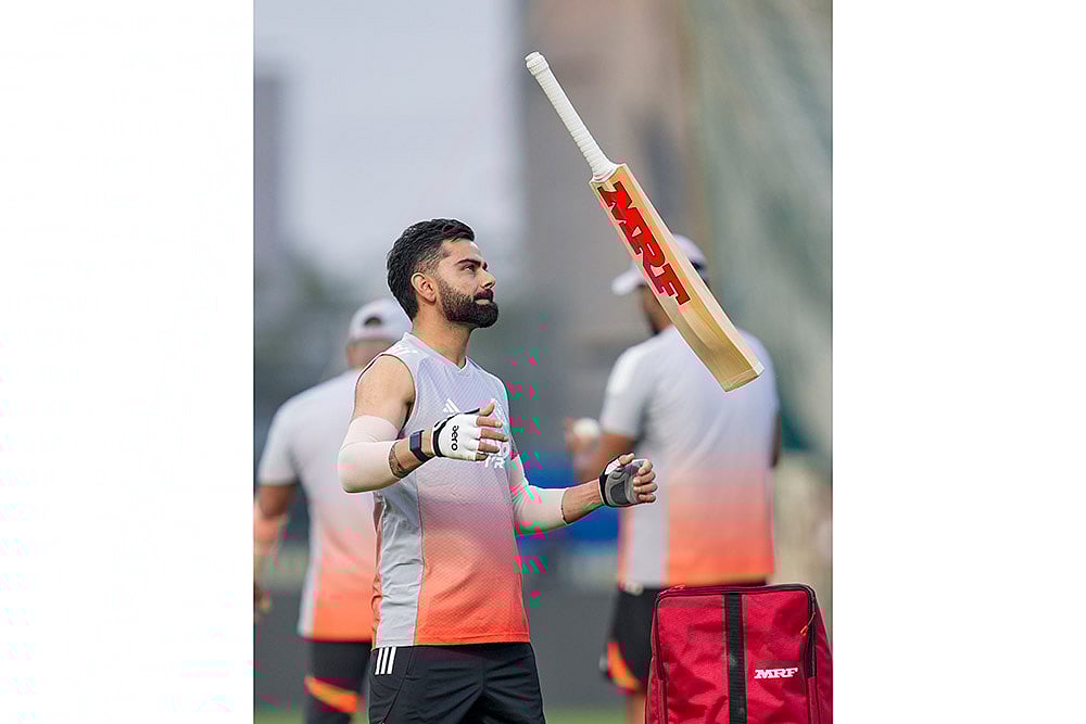 India’s Virat Kohli during a practice session