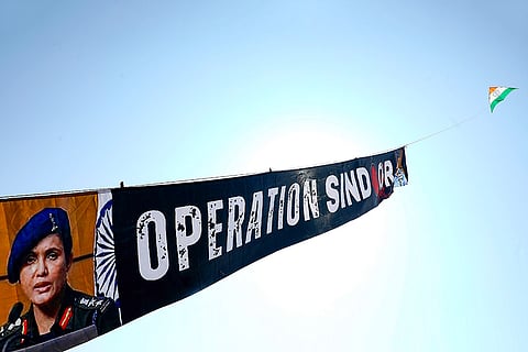 Kites at the International Kite Festival, part of Gujarat's Uttarayan celebrations, in Rajkot.
