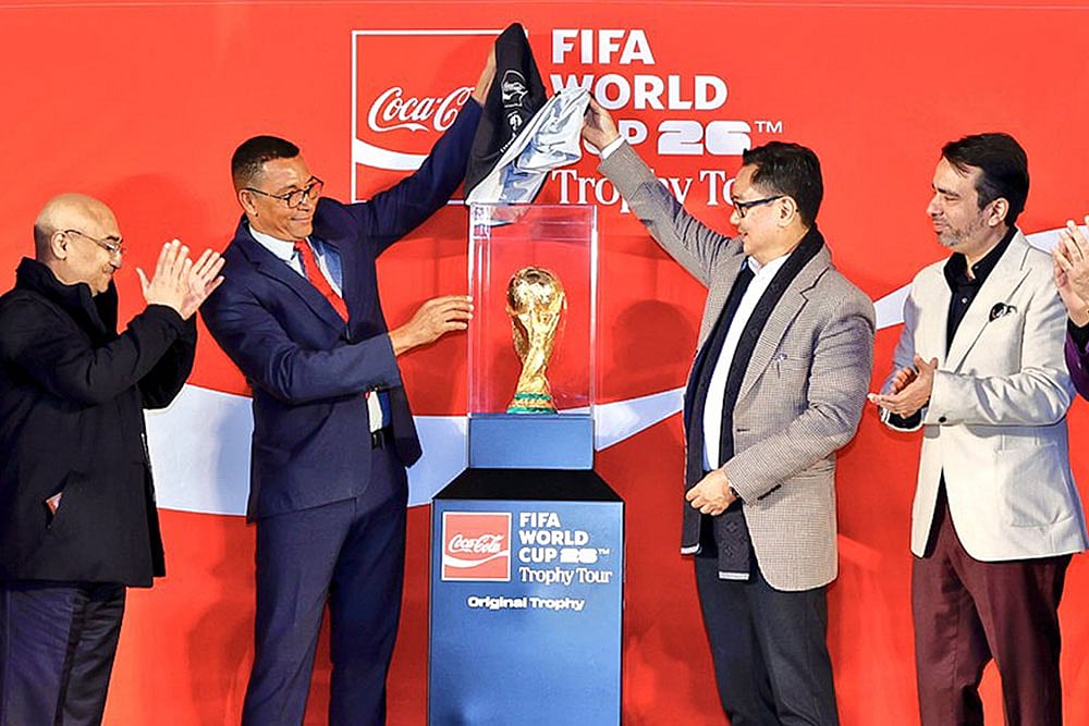 Kiren Rijiju at FIFA trophy tour