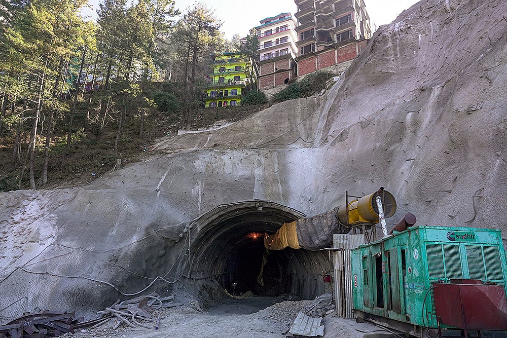 Under construction tunnel in Shimla