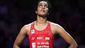 File : PV Sindhu reached the semi-finals of the BWF Malaysia Open Super 1000 event.