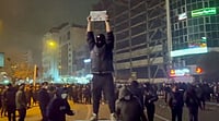 (UGC via AP) : In this frame grab from footage circulating on social media shows protesters dancing and cheering around a bonfire as they take to the streets despite an intensifying crackdown as the Islamic Republic remains cut off from the rest of the world, in Tehran, Iran, Friday, Jan. 9, 2026.