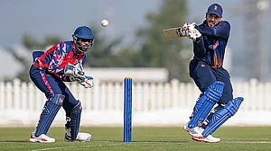 PTI : Nitish Rana plays a shot during the Vijay Hazare Trophy 2025-26 cricket match between Andhra and Delhi, at BCCI Centre of Excellence Ground, in Bengaluru.