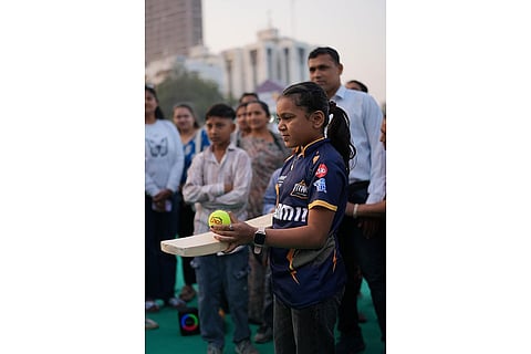 Fans turn up in numbers at the Gujarat Titans' fan engagement zone in Ahmedabad on the occasion of International Kite Day.