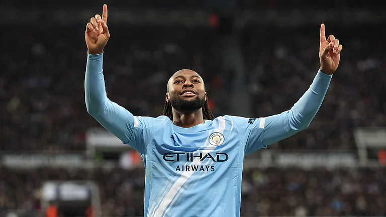 Manchester City's goalscorer Antoine Semenyo - null