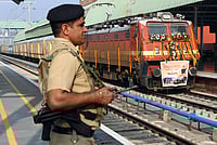 Travel woes continue as Srinagar-Delhi train link remains elusive IMAGO / ANI News : A Police personnel stand guard at the Srinagar Railway Station during the inauguration programme of the Rapid Cargo JPP-RCS Parcel Train from Srinagar to New Delhi, in Srinagar.