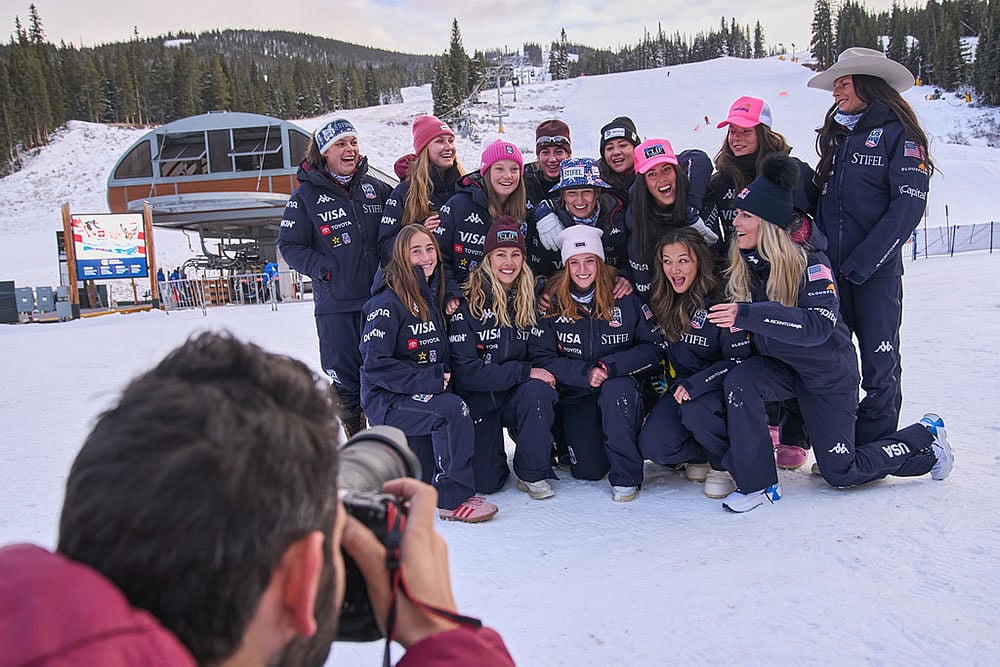 Members of the U.S. Womens Ski Team