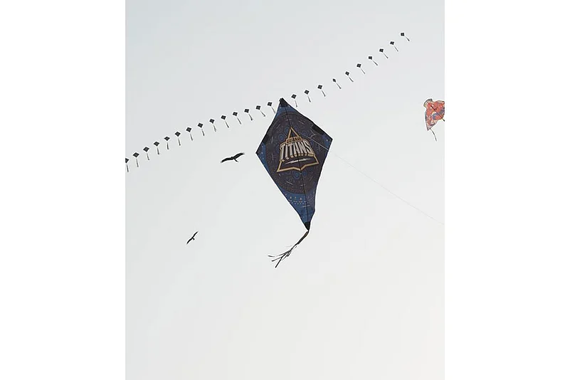 Gujarat Titans kite flying high over the festival grounds