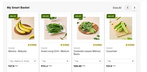 Screengrab of Big Bazaar's website |