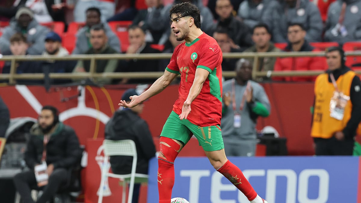 Morocco's Abdessamad Ezzalzouli reacts during the Africa Cup of Nations semi-final match against Nigeria on Wednesday, January 14, 2026. - | Photo: X/Youssef Loulidi