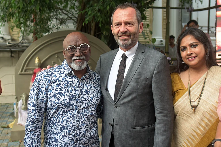 Krishnamachari (first from left) was the co-founder, president and trustee of the Kochi–Muziris Biennale Foundation. - Imago/HT