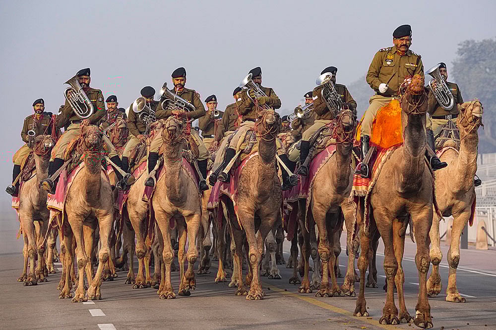 Weather: R-Day rehearsals on a winter morning in Delhi