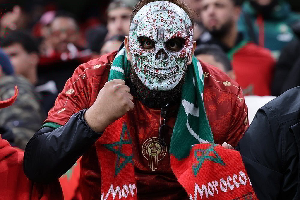 Nigeria vs Morocco Africa Cup of Nations semifinal soccer-Morrocco fan 