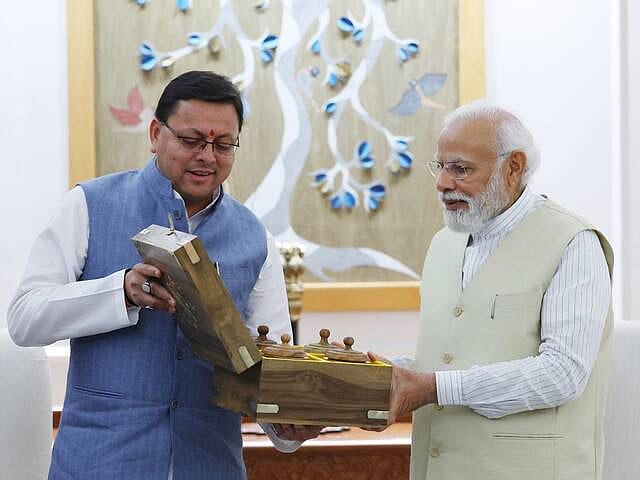 Uttarakhand CM Dhami with PM Modi - null