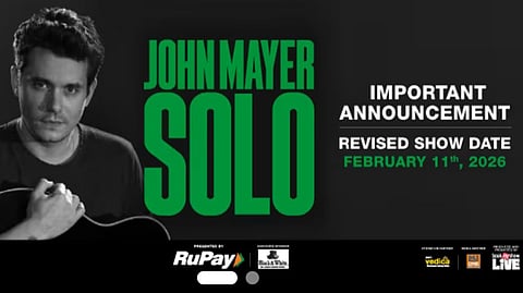 BookMyShow Live confirmed that Mayer’s Mumbai concert, originally planned for January 22, will now take place on February 11, 2026