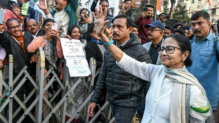 West Bengal Chief Minister Mamata Banerjee leads a protest rally against the Enforcement Directorate (ED) raid on the IPAC office, in Kolkata
- Source: IMAGO / ANI News