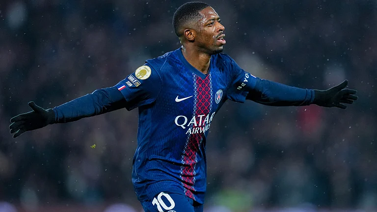 Ousmane Dembele his goal for PSG against Lille - null