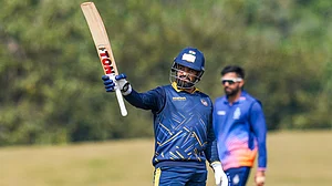 PTI : Prabhsimran Singh celebrates his half-century during the 3rd quarter-final of Vijay Hazare Trophy 2025-26 between Madhya Pradesh and Punjab, at the BCCI Centre of Excellence ground in Bengaluru.