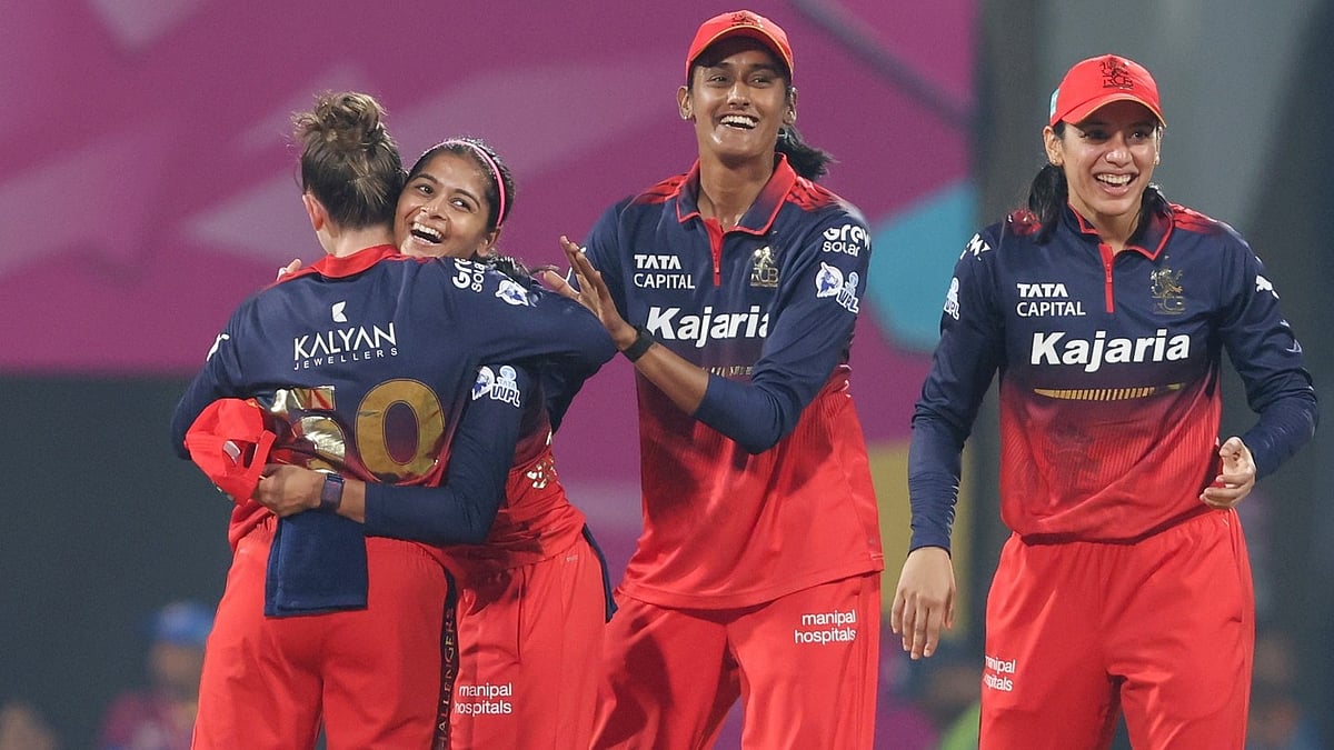 Royal Challengers Bengaluru's Shreyanka Patil celebraets after taking a wicket during the Women's Premier League match against Gujarat Giants on January 16, 2026. - | Photo: Instagram/wplt20