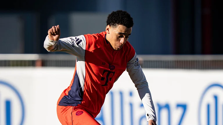 File photo of Jamal Musiala in action for Bayern Munich. - | Photo: File