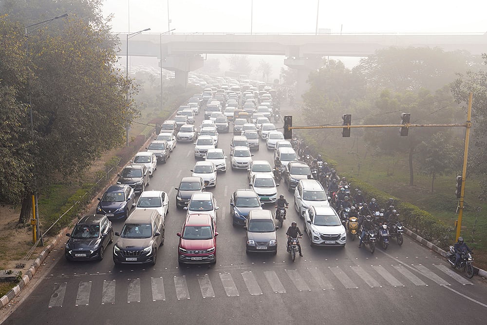Traffic jam in Delhi
