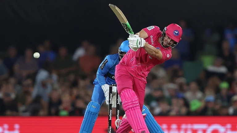 Pretoria Capitals in action against Paarl Royals in SA20 match. - null