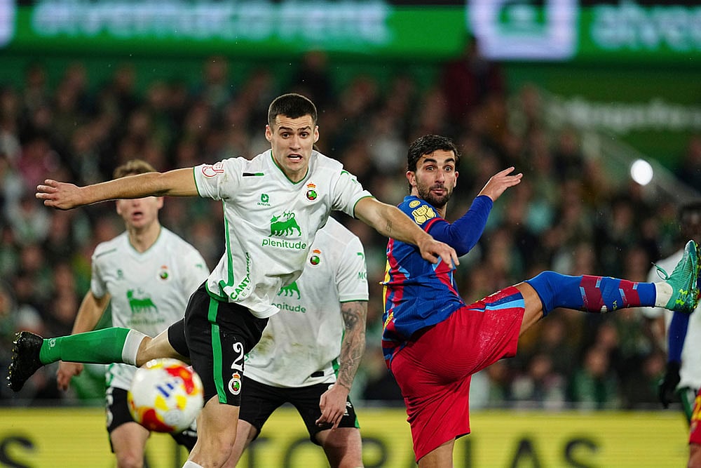Copa del Rey round of 16 soccer match: Barcelona vs Racing Santander