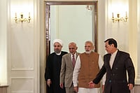 Trump Effect? Is India Pulling Out of Iran's Chabahar Project? IMAGO / Aksonline
: Iran, India, Afghanistan Sign Deal on Int'l Transit Route 23 5 2016: Iranian President Hassan Rouhani with Indian Prime Minister Narendra Modi and Afghanistan Prime Minister Ashraf Ghani before signing the trilateral agreement to set up the historic Chabahar port in South Eastern Iran. Iran, India and Afghanistan inked a trilateral agreement on establishing an international transit corridor, passing through Iran's south-eastern port city of Chabahar