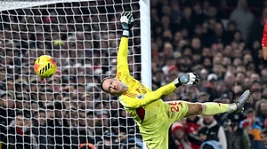 Matz Sels made a stunning stop.