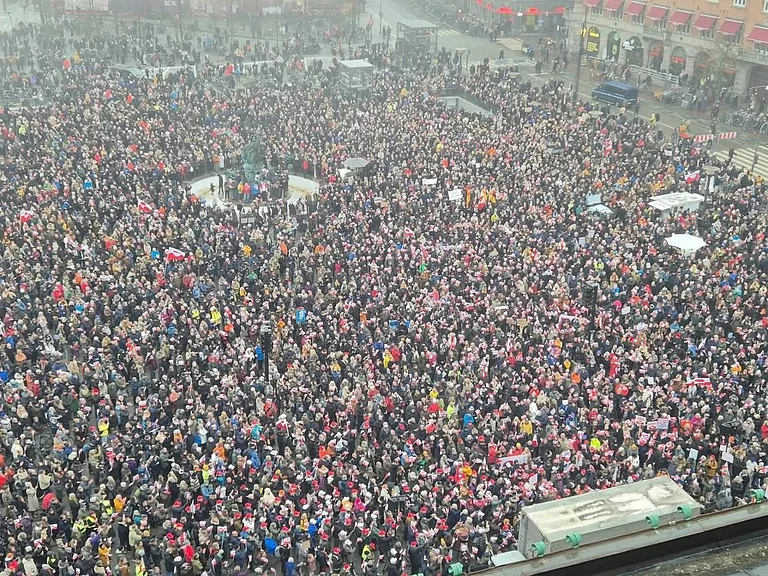 According to local authorities, approximately 4,000 demonstrators participated in the rally, an unusually large turnout for the Arctic island, which has a population of about 56,000. - X.com